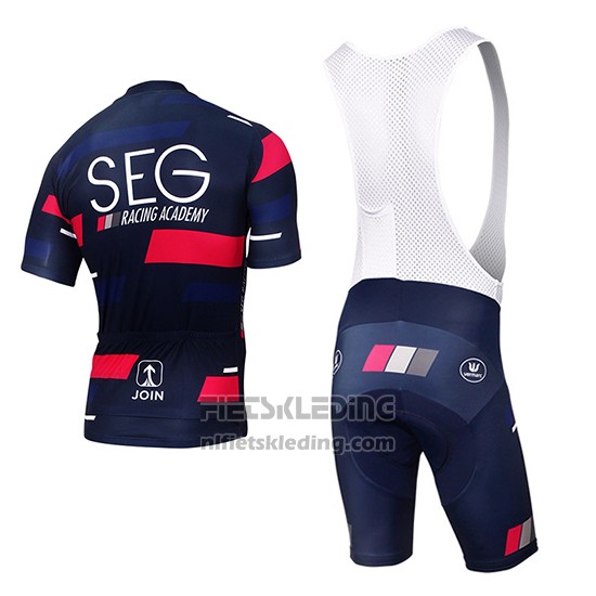 2017 Fietskleding SEG Racing Academy Blauw en Rood Korte Mouwen en Koersbroek